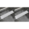 VidaXL Doucheafvoer 2 st rechthoekig golvend 530x140 mm roestvrij staal