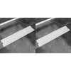 VidaXL Doucheafvoer 2 st rechthoekig bubbel 530x140 mm roestvrij staal