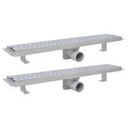 VidaXL Doucheafvoer 2 st rechthoekig bubbel 630x140 mm roestvrij staal - afbeelding 2