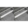 VidaXL Doucheafvoer 2 st rechthoekig bubbel 1030x140mm roestvrij staal