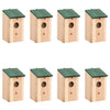 Vidaxl vogelhuisjes 8 st 12x12x22 cm hout