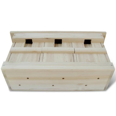 Vidaxl mussenhuizen 2 st 44x15,5x21,5 cm hout