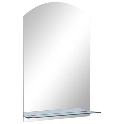 Vidaxl wandspiegel met schap 40x60 cm gehard glas