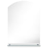 Vidaxl wandspiegel met schap 50x70 cm gehard glas