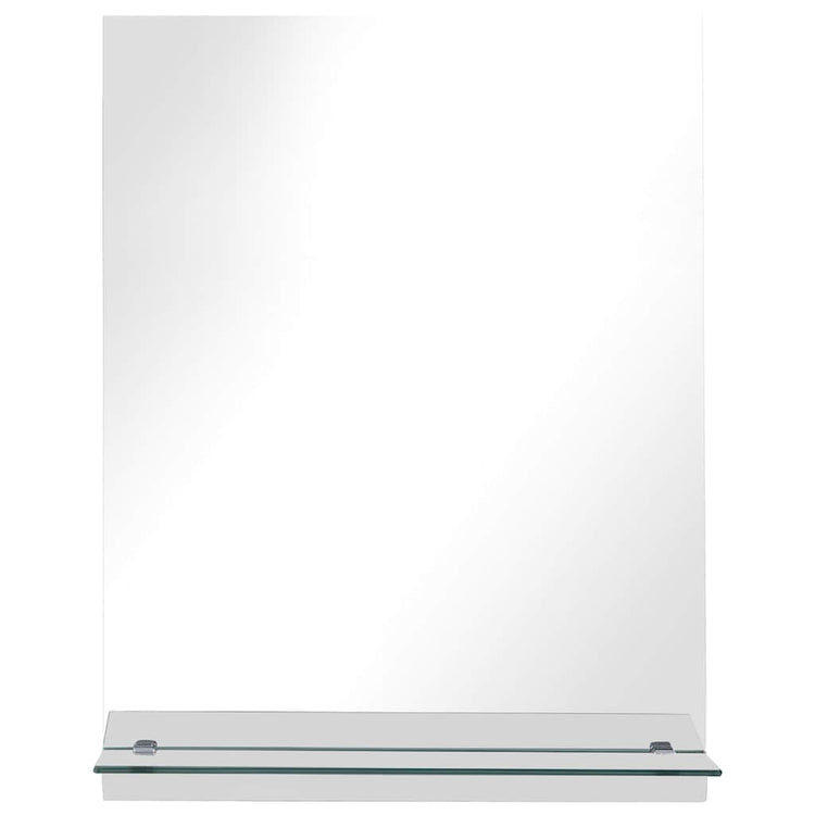 Vidaxl wandspiegel met schap 20x40 cm gehard glas