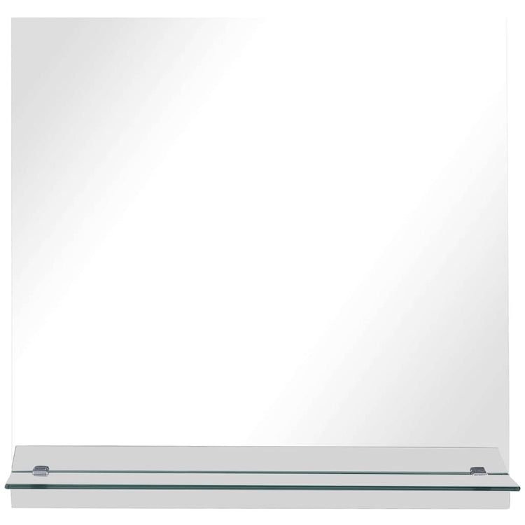 Vidaxl wandspiegel met schap 30x30 cm gehard glas