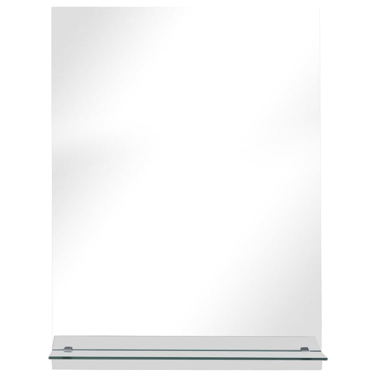 Vidaxl wandspiegel met schap 30x50 cm gehard glas