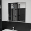 Vidaxl wandspiegel met schap 60x60 cm gehard glas