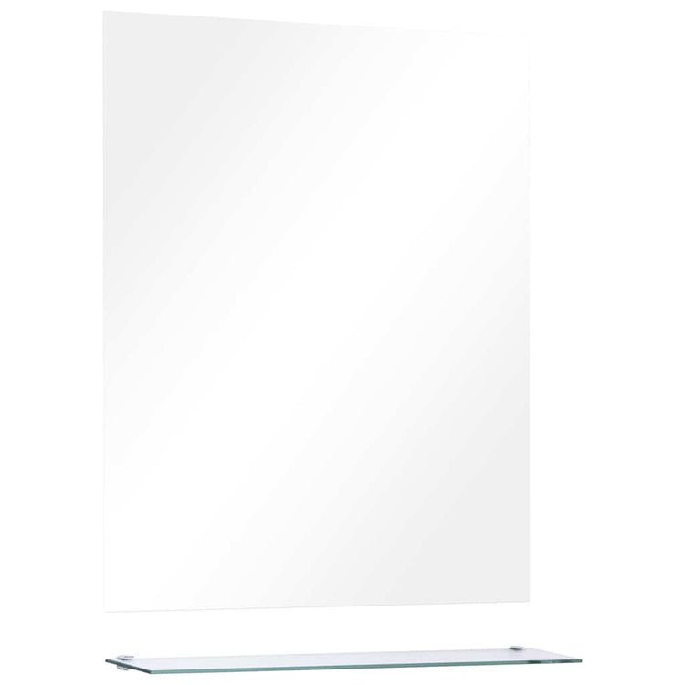 Vidaxl wandspiegel met schap 50x60 cm gehard glas