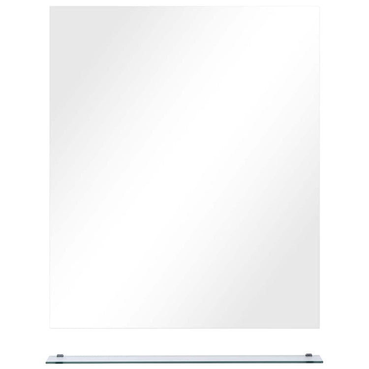 Vidaxl wandspiegel met schap 50x60 cm gehard glas