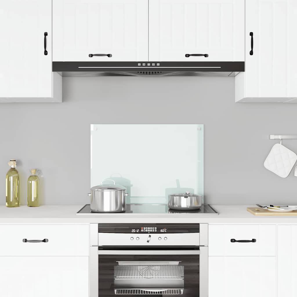 Vidaxl spatscherm keuken 70x50 cm gehard glas wit