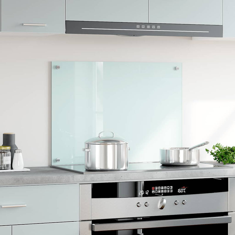 Vidaxl spatscherm keuken 70x50 cm gehard glas wit