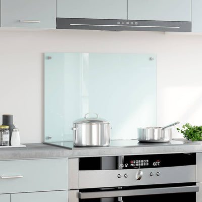 Vidaxl spatscherm keuken 70x50 cm gehard glas melkwit