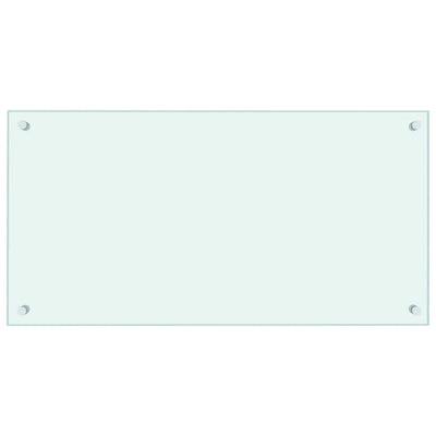 Vidaxl spatscherm keuken 80x40 cm gehard glas melkwit