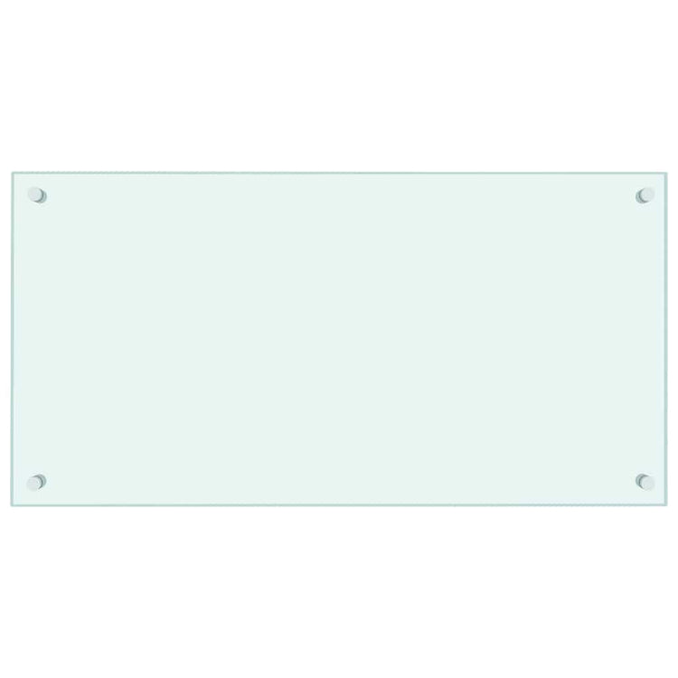 Vidaxl spatscherm keuken 80x40 cm gehard glas wit