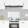 Vidaxl spatscherm keuken 80x50 cm gehard glas wit