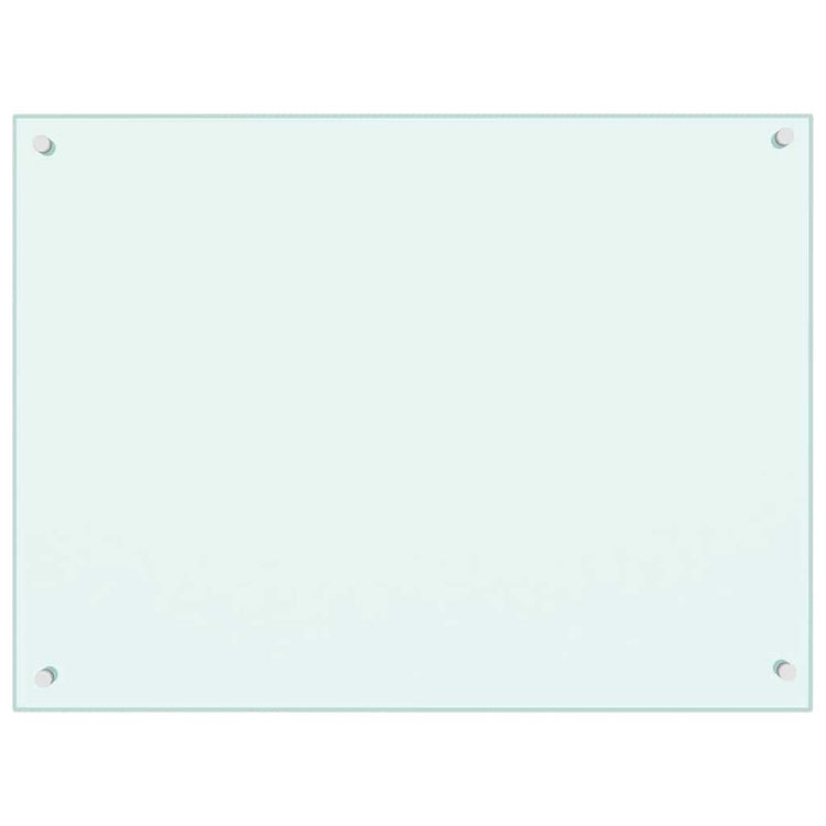 Vidaxl spatscherm keuken 80x60 cm gehard glas wit