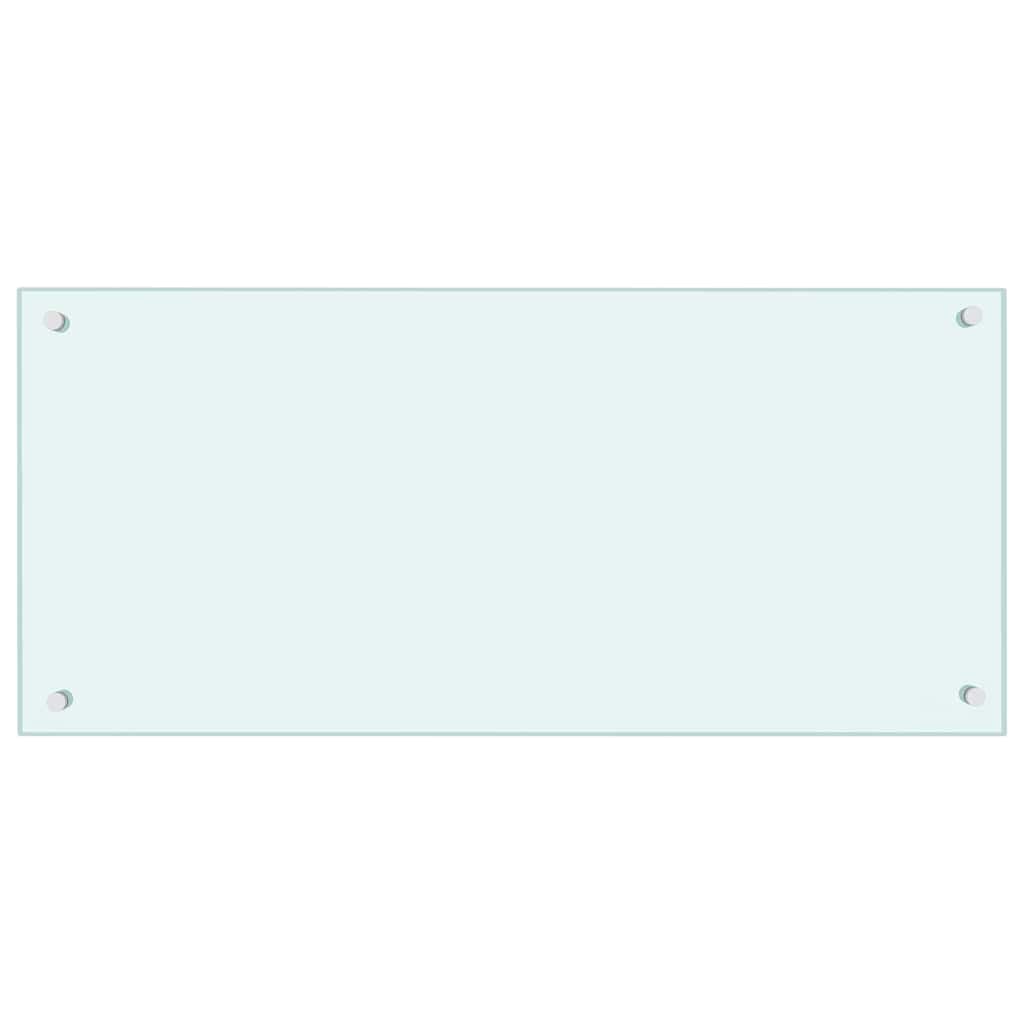 Vidaxl spatscherm keuken 90x40 cm gehard glas wit