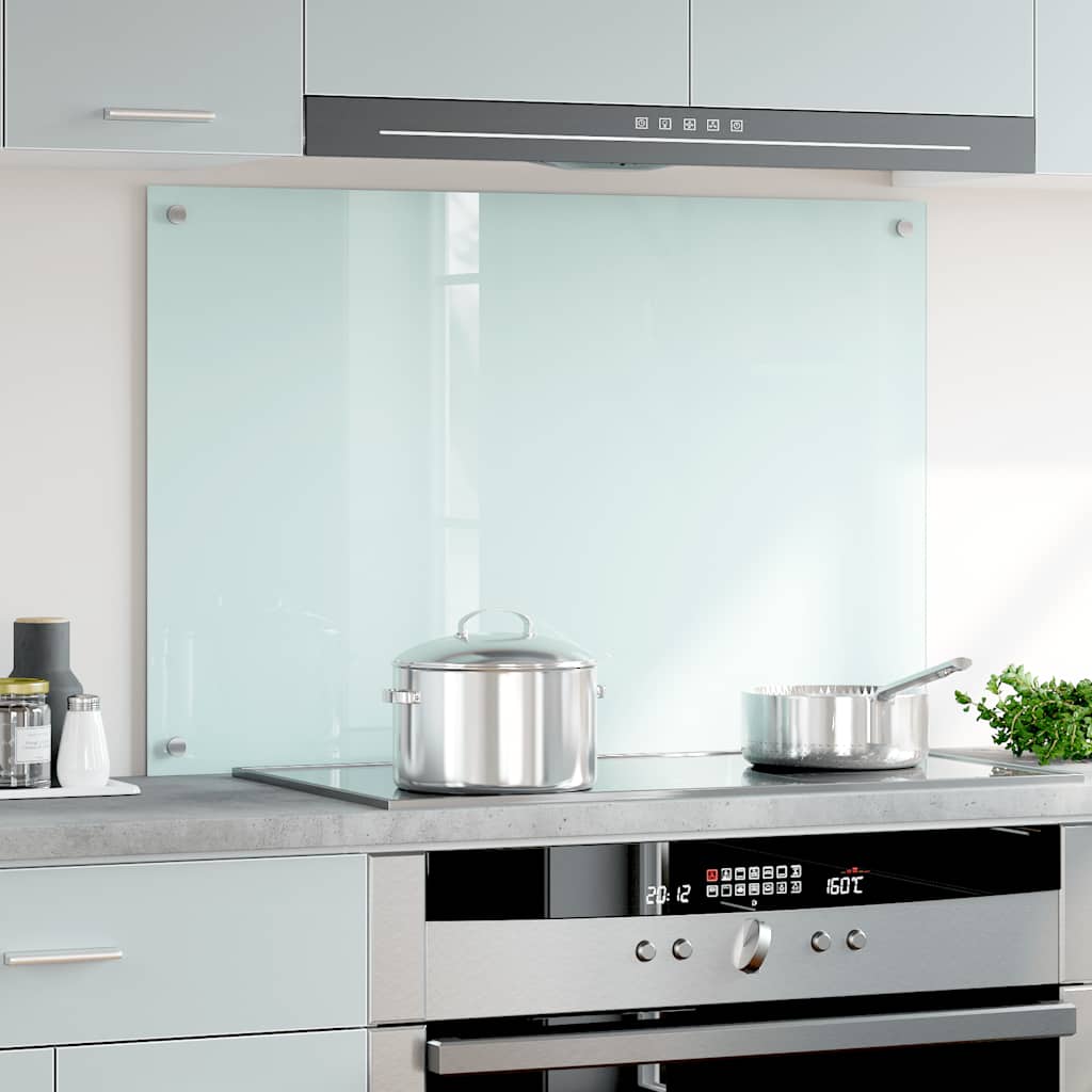 Vidaxl spatscherm keuken 90x60 cm gehard glas wit