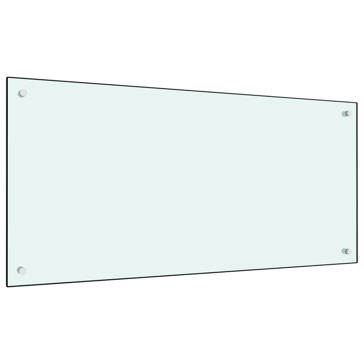 Vidaxl spatscherm keuken 100x50 cm gehard glas wit