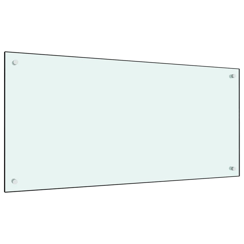 Vidaxl spatscherm keuken 100x50 cm gehard glas wit