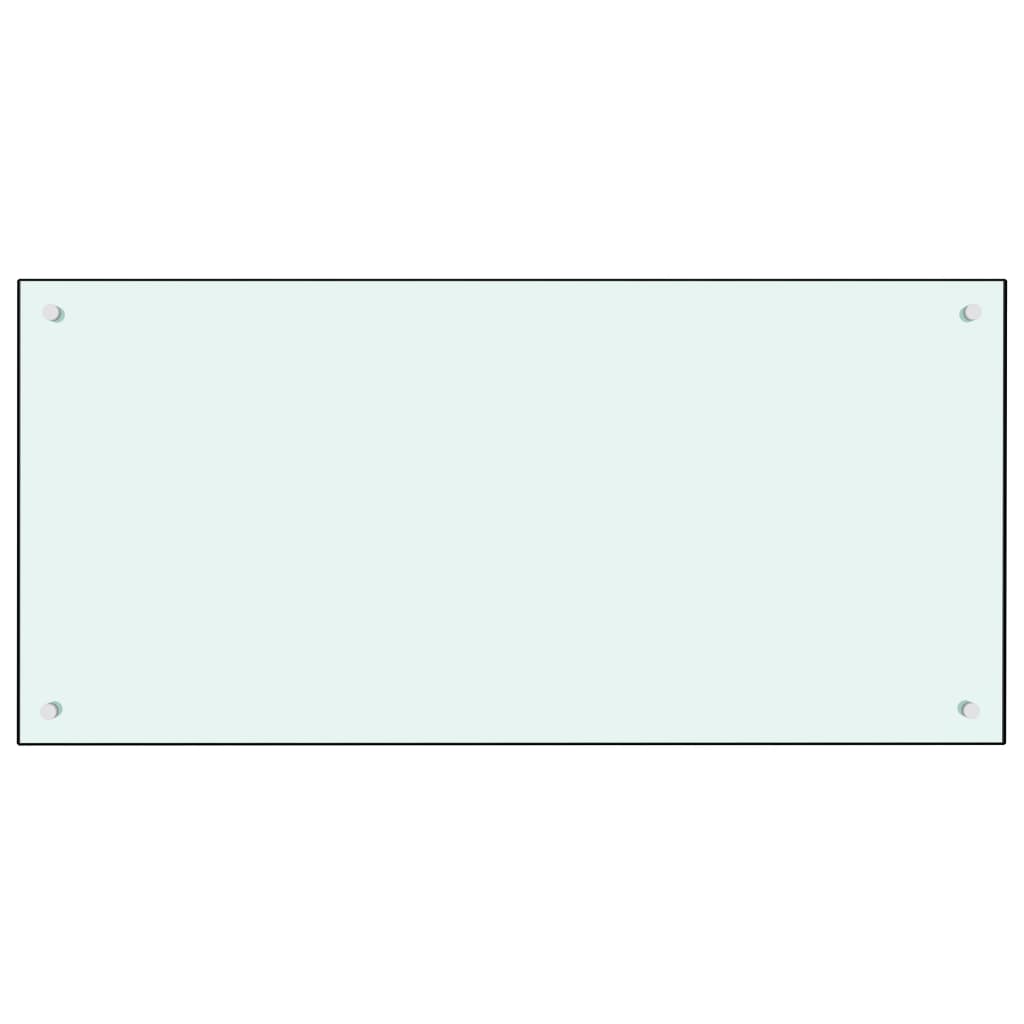 Vidaxl spatscherm keuken 100x50 cm gehard glas wit