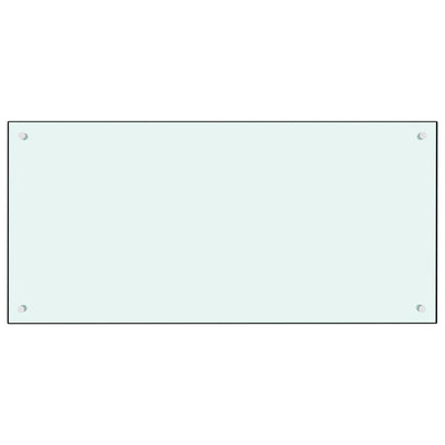 Vidaxl spatscherm keuken 100x50 cm gehard glas wit