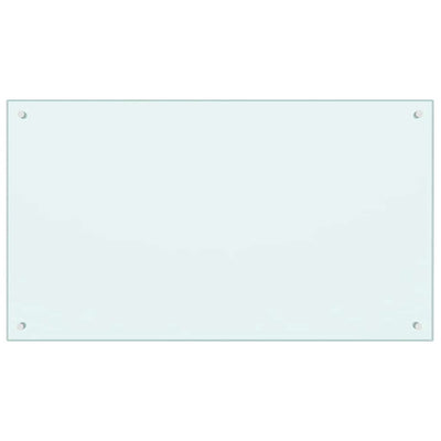 Vidaxl spatscherm keuken 100x60 cm gehard glas wit