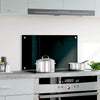 Vidaxl spatscherm keuken 70x40 cm gehard glas zwart