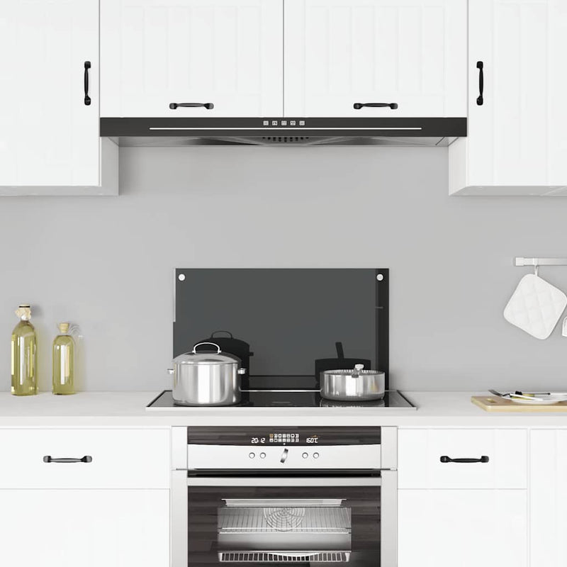 Vidaxl spatscherm keuken 70x40 cm gehard glas zwart
