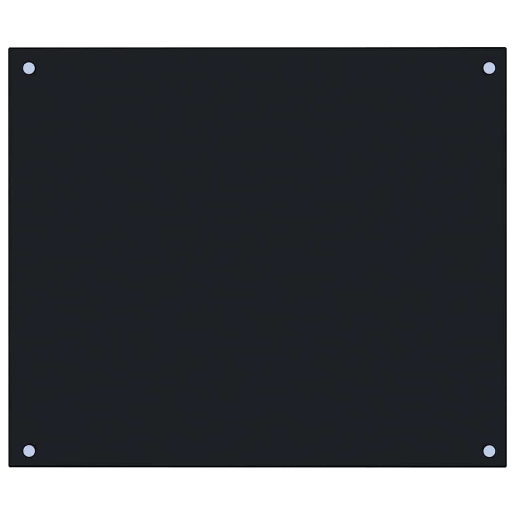 Vidaxl spatscherm keuken 70x60 cm gehard glas zwart