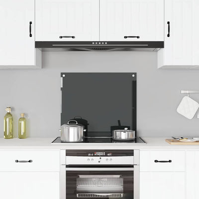 Vidaxl spatscherm keuken 70x60 cm gehard glas zwart