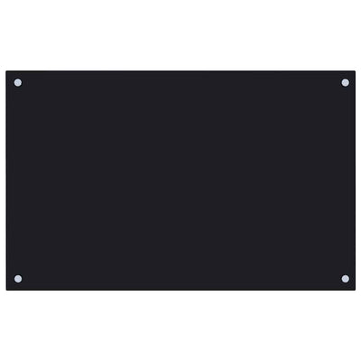 Vidaxl spatscherm keuken 80x50 cm gehard glas zwart
