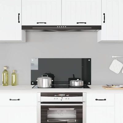 Vidaxl spatscherm keuken 90x40 cm gehard glas zwart