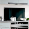 Vidaxl spatscherm keuken 90x50 cm gehard glas zwart