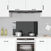 Vidaxl spatscherm keuken 90x50 cm gehard glas zwart