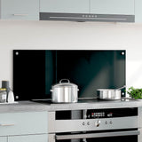 Vidaxl spatscherm keuken 100x40 cm gehard glas zwart - afbeelding 3