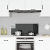 Vidaxl spatscherm keuken 100x40 cm gehard glas zwart