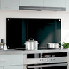Vidaxl spatscherm keuken 100x50 cm gehard glas zwart