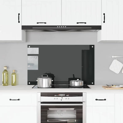 Vidaxl spatscherm keuken 100x60 cm gehard glas zwart
