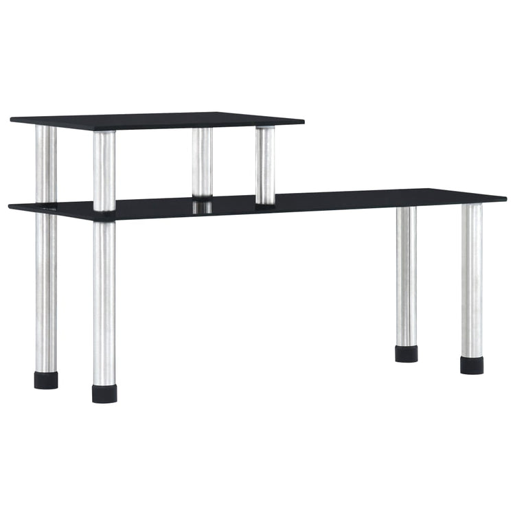 Vidaxl keukenschap 45x16x26 cm gehard glas zwart