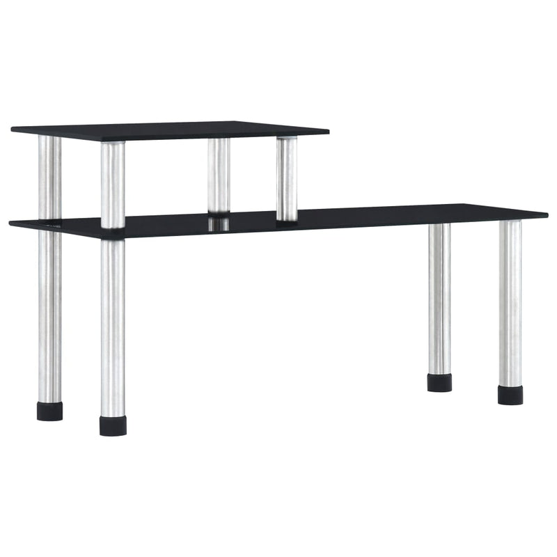 Vidaxl keukenschap 45x16x26 cm gehard glas zwart