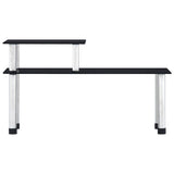 Vidaxl keukenschap 45x16x26 cm gehard glas zwart - afbeelding 2