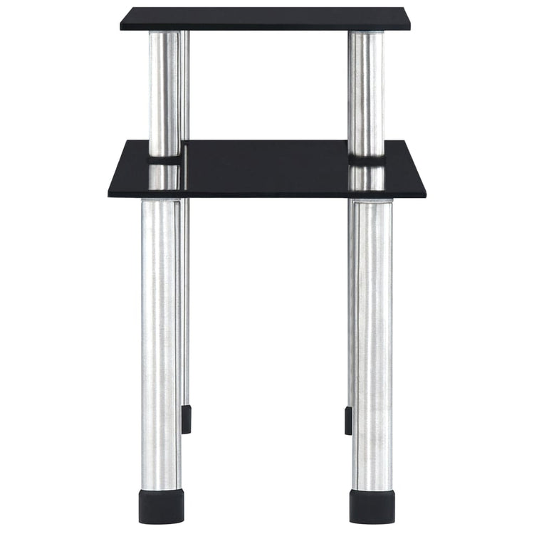 Vidaxl keukenschap 45x16x26 cm gehard glas zwart
