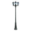 Vidaxl tuinlantaarn met 3 armen 215 cm aluminium donkergroen zwart
