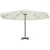 Vidaxl parasol samos 500 cm aluminium wit