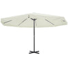 VidaXL Parasol Samos 500 cm aluminium wit