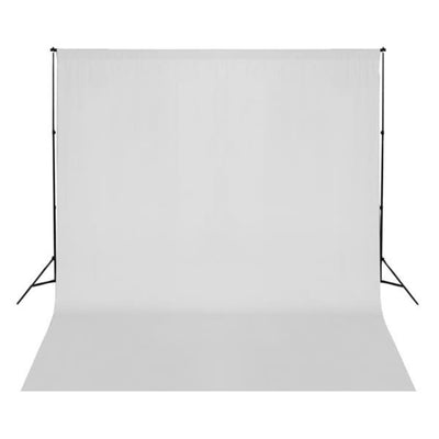 Vidaxl achtergrond zonder standaard 300x300 cm katoen wit