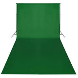 Vidaxl achtergrond zonder standaard chromakey 600x300 cm katoen groen - afbeelding 2