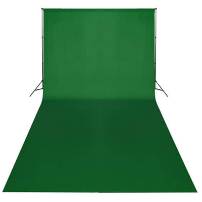 Vidaxl achtergrond zonder standaard chromakey 600x300 cm katoen groen